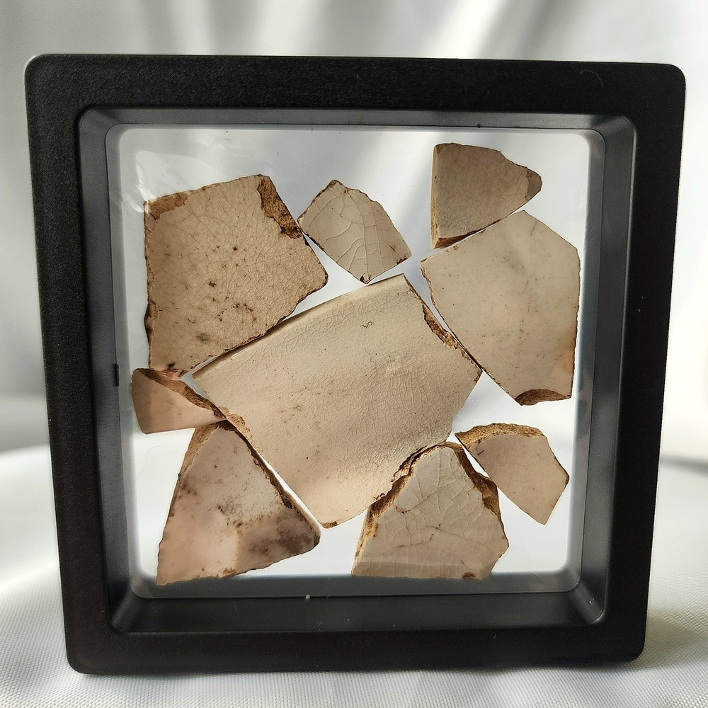 Antique Colonial Porcelain 1900 Pottery Shard Chinoiserie Designs Historical